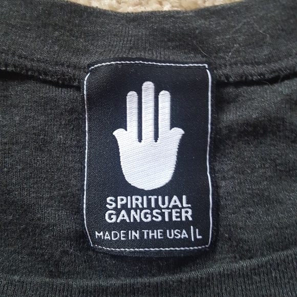 Spiritual Gangster YOGA Long Sleeved Shirt Gray L - Picture 2 of 4